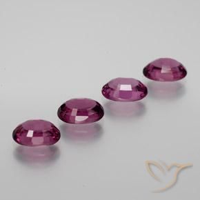 Gemas de Granate rodolita Púrpura oscuro natural de 4.46 ct, Ovalada, VVS-VS
