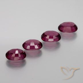 Gemas de Granate rodolita Rojo púrpura natural de 4.45 ct, Ovalada, VS