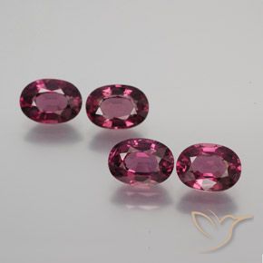 Gemas de Granate rodolita Púrpura oscuro natural de 4.49 ct, Ovalada, VVS-VS