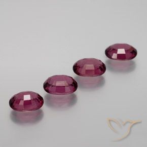 Gemas de Granate rodolita Púrpura oscuro natural de 4.49 ct, Ovalada, VVS-VS