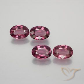 Gemas de Granate rodolita Púrpura medio natural de 3.85 ct, Ovalada, VS