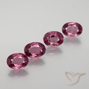 3.80ctw Natural Púrpura medio Granate Rodolita, Ovalada, VS