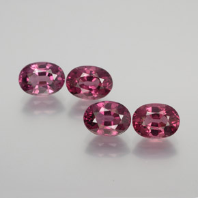 Gemas de granate rodolita rojo natural de  ct, corte óvalo, VVS-VS
