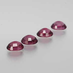 Gemas de granate rodolita rojo natural de  ct, corte óvalo, VVS-VS