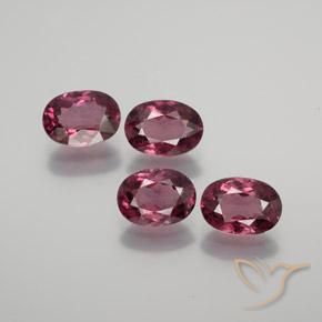 Gemas de Granate rodolita Púrpura rojizo natural de 4.11 ct, Ovalada, VS