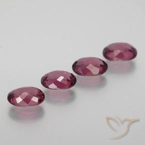 Gemas de Granate rodolita Púrpura rojizo natural de 4.11 ct, Ovalada, VS