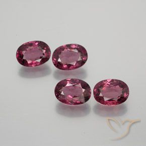Gemas de Granate rodolita Púrpura medio natural de 4.01 ct, Ovalada, VS