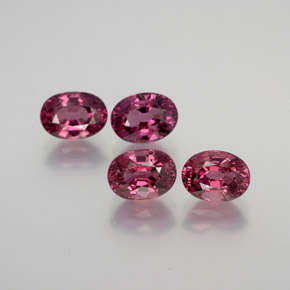 Gemas de granate rodolita rojo natural de  ct, corte óvalo, VVS-VS