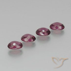 Gemas de Granate rodolita Rojo frambuesa natural de 4.22 ct, Ovalada, VS