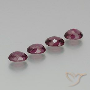 Gemas de Granate rodolita Rojo frambuesa natural de 4.11 ct, Ovalada, VS