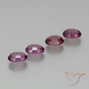 Gemas de Granate rodolita Rojo frambuesa natural de 4.12 ct, Ovalada, VS