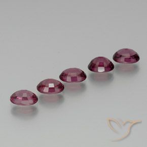 Gemas de Granate rodolita Púrpura medio natural de 5.52 ct, Ovalada, VS