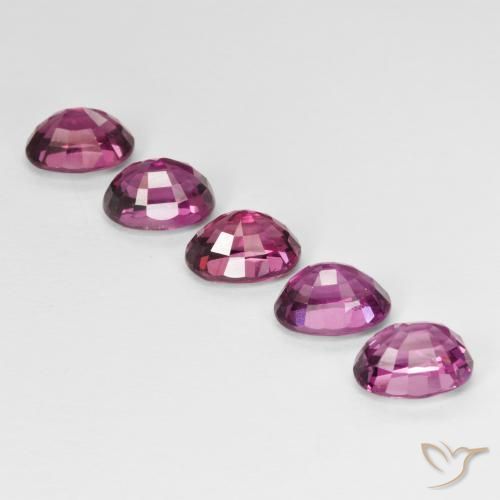 Gemas de granate rodolita púrpura natural de 6,42 ct, corte óvalo, VVS-VS