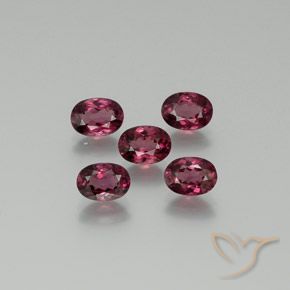 Gemas de Granate rodolita Púrpura baya rosado natural de 5.40 ct, Ovalada, VS