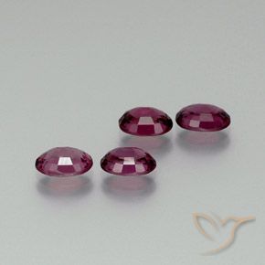 Gemas de Granate rodolita Rojo frambuesa natural de 3.90 ct, Ovalada, VVS-VS