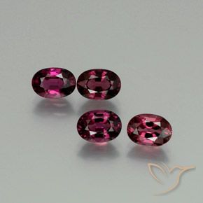 Gemas de Granate rodolita Púrpura claro natural de 4.59 ct, Ovalada, VVS-VS