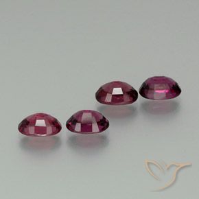 Gemas de Granate rodolita Púrpura claro natural de 4.59 ct, Ovalada, VVS-VS