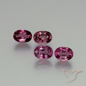 Gemas de Granate rodolita Rojo frambuesa natural de 4.72 ct, Ovalada, VS