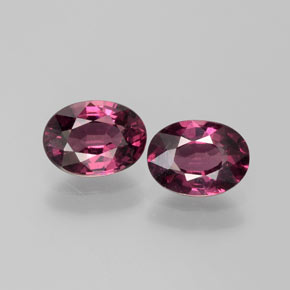Gemas de granate rodolita púrpura natural de 1,98 ct, corte óvalo, VS