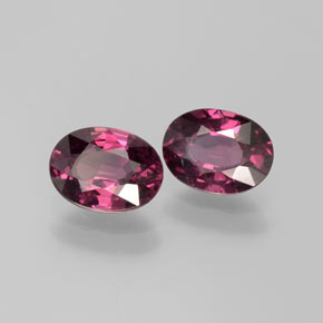 Gemas de granate rodolita púrpura natural de 1,98 ct, corte óvalo, VS