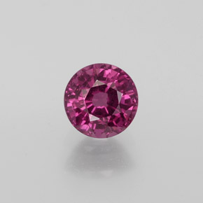 Granate rodolita rojo natural de 1,15 ct, corte redondo, VS