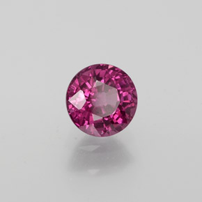 Granate rodolita rojo natural de 1,15 ct, corte redondo, VS