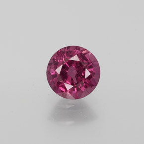 Granate rodolita rojo frambuesa natural de 1,11 ct, corte redondo, VS