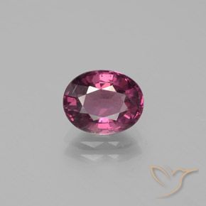 2.19ct Natural Púrpura oscuro medio Granate Rodolita, Ovalada, VS