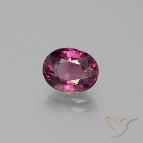 Granate rodolita Púrpura oscuro medio natural de 2.19 ct, Ovalada, VS