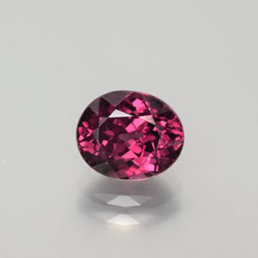 Granate rodolita Rojo frambuesa natural de 2.07 ct, Corte Óvalo, VVS-VS