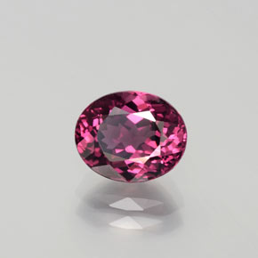 Granate rodolita rojo natural de 2,36 ct, corte óvalo, VVS-VS