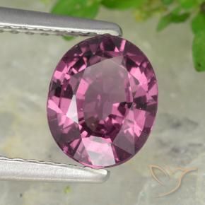 Granate rodolita púrpura natural de 1,38 ct, corte óvalo, VS