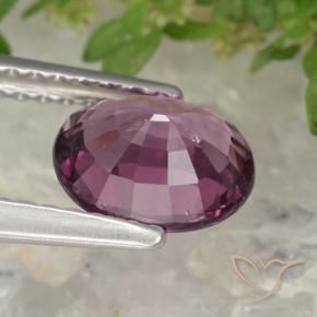 Granate rodolita púrpura natural de 1,38 ct, corte óvalo, VS