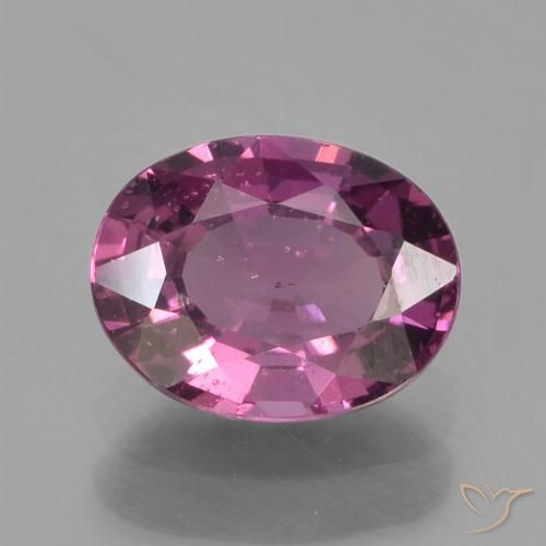 1.18ct Natural Rojo frambuesa Granate Rodolita, Ovalada, VS