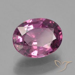 Granate rodolita Rojo frambuesa natural de 1.18 ct, Ovalada, VS