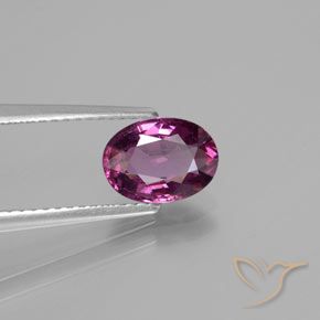 Granate rodolita Púrpura oscuro natural de 1.50 ct, Ovalada, VS