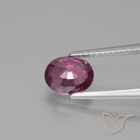 Granate rodolita Rosado magenta intenso natural de 1.62 ct, Ovalada, VS