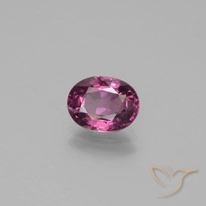 Granate rodolita Púrpura baya rosado intenso natural de 1.40 ct, Ovalada, VS