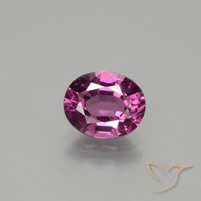 1.79ct Natural Púrpura rojizo Granate Rodolita, Ovalada, VS