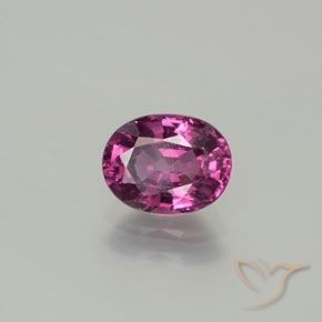 Granate rodolita Púrpura oscuro natural de 1.48 ct, Ovalada, VS