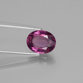 Granate rodolita púrpura natural de 1,51 ct, corte óvalo, VS