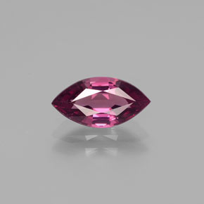 Granate rodolita rojo natural de 1,71 ct, marquesa, VVS-VS