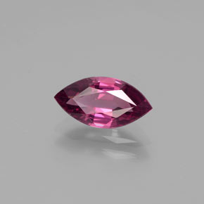 Granate rodolita rojo natural de 1,71 ct, marquesa, VVS-VS