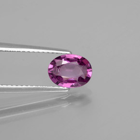 Granate rodolita Rojo frambuesa natural de 1.18 ct, Corte Óvalo, VS