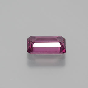 Granate rodolita rojo natural de 1,49 ct, corte esmeralda, VS