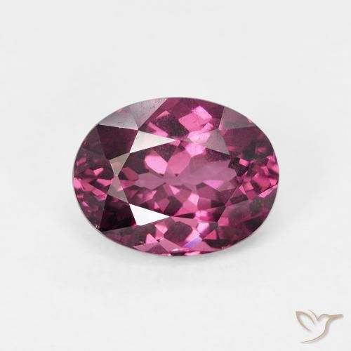 1.92ct Natural Púrpura oscuro Granate Rodolita, Ovalada, VS