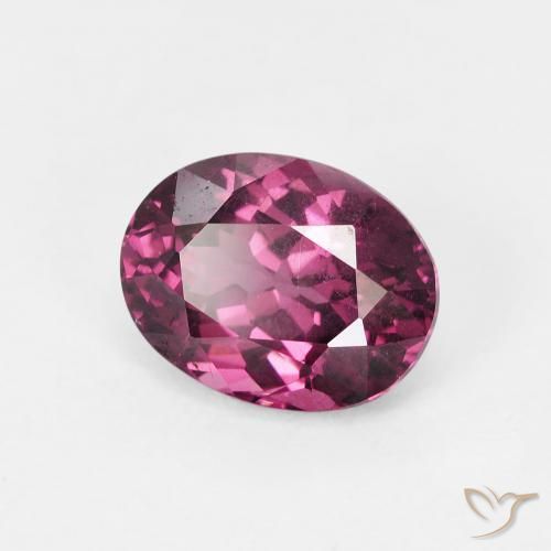 Granate rodolita Púrpura oscuro natural de 1.92 ct, Ovalada, VS