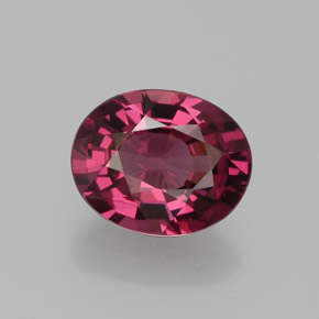 Granate rodolita rojo natural de 2,05 ct, corte óvalo, VVS-VS