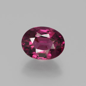Granate rodolita rojo natural de 1,82 ct, corte óvalo, VVS-VS