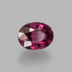Granate rodolita rojo natural de 1,82 ct, corte óvalo, VVS-VS